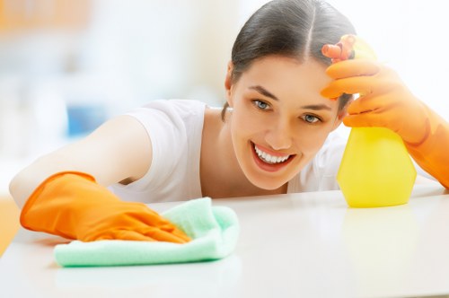 Manager assessing a service issue in a cleaning complaints procedure