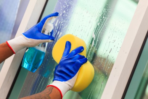 Local Westhampstead cleaning team working in an office
