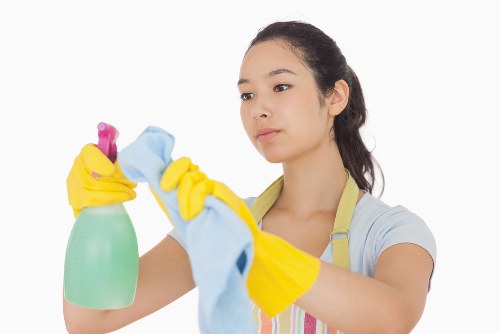 Detailed domestic cleaning in a Westhampstead bedroom