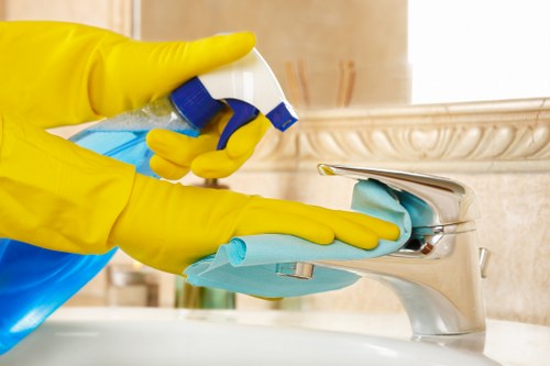 Professional office cleaners in Westhampstead working in a modern workplace
